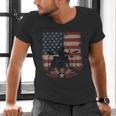 Patriotic Drum Kit Silhouette American Flag Men's V-Neck T-Shirt Patriotic Drum Kit Silhouette American Flag Men's V-Neck T-Shirt