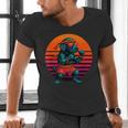 Retro Dog With Gloves Muay Thai Fighter Men's V-Neck T-Shirt