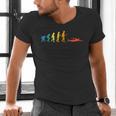 Retro Swimming Evolution For Swimmers Summer Water Lovers Men's V-Neck T-Shirt Retro Swimming Evolution For Swimmers Summer Water Lovers Men's V-Neck T-Shirt