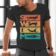 Retro Vintage Swimming For Swimmers Men's V-Neck T-Shirt