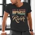 Rowing Canoe Kajak Life Is Better On The River Men's V-Neck T-Shirt