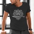 Sak Yant Muay Thai MMA Tattoo Tiger Head Knife Martial Art Men's V-Neck T-Shirt
