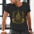 Sawadee Thai Traditional Sak Yant Thai Twin Tigers Muay Thai Men's V-Neck T-Shirt Sawadee Thai Traditional Sak Yant Thai Twin Tigers Muay Thai Men's V-Neck T-Shirt