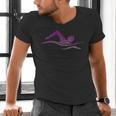 Silhouette Icon Swimmer Stuff Girls Swimming Men's V-Neck T-Shirt