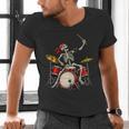 Skeleton Drummer Skull Drum Kit Halloween Sleeveless Men's V-Neck T-Shirt Skeleton Drummer Skull Drum Kit Halloween Sleeveless Men's V-Neck T-Shirt