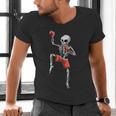 Skeleton Muay Thai Halloween Kickboxing MMA Fighter Costume Men's V-Neck T-Shirt Skeleton Muay Thai Halloween Kickboxing MMA Fighter Costume Men's V-Neck T-Shirt