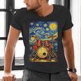 Starry Night Drum Kit Van Gogh Style Art Men's V-Neck T-Shirt Starry Night Drum Kit Van Gogh Style Art Men's V-Neck T-Shirt