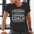 Superhero Swimming Coach Swimming Coach Humor Men's V-Neck T-Shirt Superhero Swimming Coach Swimming Coach Humor Men's V-Neck T-Shirt