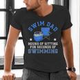 Swim Dad Of A Swimmer Dad Swim Father Swimming Dad Men's V-Neck T-Shirt