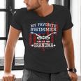 Swim Grandma Tshirt US American Flag Swimming Tee Men's V-Neck T-Shirt Swim Grandma Tshirt US American Flag Swimming Tee Men's V-Neck T-Shirt