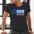 Swim Instructor Swimming Teacher Swimmer In Pool Graphic Art Men's V-Neck T-Shirt Swim Instructor Swimming Teacher Swimmer In Pool Graphic Art Men's V-Neck T-Shirt