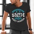 Swim Sister Supportive Swimming Sister Of A Swimmer Sis Men's V-Neck T-Shirt Swim Sister Supportive Swimming Sister Of A Swimmer Sis Men's V-Neck T-Shirt