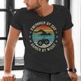 Swimmer By Day Gamer By Night Swimming Swim Lover Gaming Men's V-Neck T-Shirt Swimmer By Day Gamer By Night Swimming Swim Lover Gaming Men's V-Neck T-Shirt