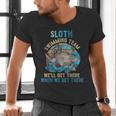 Swimmer Swim Sloth Swimming Team Retro Men's V-Neck T-Shirt Swimmer Swim Sloth Swimming Team Retro Men's V-Neck T-Shirt