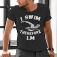 Swimming Competitive Freestyle Swim For Swimmer Men's V-Neck T-Shirt