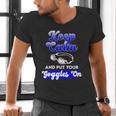 Swimming Goggles Saying Swim Team Gear Men's V-Neck T-Shirt
