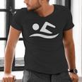 Swimming Silhouette Logo Men's V-Neck T-Shirt Swimming Silhouette Logo Men's V-Neck T-Shirt