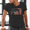 Swimming Swim Team Distressed American Flag USA Swimmer Men's V-Neck T-Shirt
