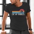 Swimming Swimmer Eat My Bubbles Swim Retro Men's V-Neck T-Shirt Swimming Swimmer Eat My Bubbles Swim Retro Men's V-Neck T-Shirt