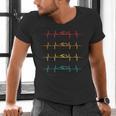 Swimming Swimmer Heartbeat Vintage Men Boys Women Swim Lover Men's V-Neck T-Shirt