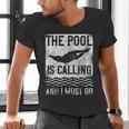 Swimming Swimmer Swim The Pool Is Calling Vintage Men's V-Neck T-Shirt