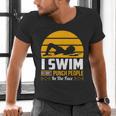 Swimming Swimmer Swim Team So I Don't Punch Men's V-Neck T-Shirt