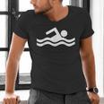 Swimming Symbol Men's V-Neck T-Shirt Swimming Symbol Men's V-Neck T-Shirt