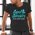 Swimming Water Aerobics Lover Aqua Aerobics Is My Happy Hour Men's V-Neck T-Shirt Swimming Water Aerobics Lover Aqua Aerobics Is My Happy Hour Men's V-Neck T-Shirt