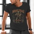 Vintage Muay Thai Belt Thai Boxing Warrior Fighter Skeleton Men's V-Neck T-Shirt Vintage Muay Thai Belt Thai Boxing Warrior Fighter Skeleton Men's V-Neck T-Shirt