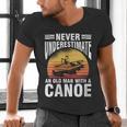 Women's Canoe Old Man Men's V-Neck T-Shirt Women's Canoe Old Man Men's V-Neck T-Shirt