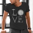 Women's Drum Kit Love Illustration For Music Enthusiasts Men's V-Neck T-Shirt Women's Drum Kit Love Illustration For Music Enthusiasts Men's V-Neck T-Shirt