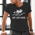 Women's Kayaking Live Love Kayak Kayaker Canoe Boat Paddling Lover Men's V-Neck T-Shirt Women's Kayaking Live Love Kayak Kayaker Canoe Boat Paddling Lover Men's V-Neck T-Shirt