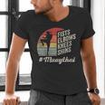 Women's Muay Thai Martial Arts Fighter Retro Vintage Sunset Graphic Men's V-Neck T-Shirt Women's Muay Thai Martial Arts Fighter Retro Vintage Sunset Graphic Men's V-Neck T-Shirt