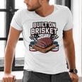 4th July BBQ Dad American Flag Brisket Smoke Men's V-Neck T-Shirt