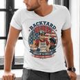 Backyard BBQ Dad Grill Boss Patriotic Fourth Of July Barbecu Men's V-Neck T-Shirt