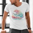 Canoe Bear Canoeing Raglan Baseball Tee Men's V-Neck T-Shirt