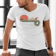 Canoe Retro Vintage Sunset Rainbow Raglan Baseball Tee Men's V-Neck T-Shirt