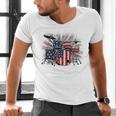 Drum Kit With American Flag Graphic For Musicians Men's V-Neck T-Shirt Drum Kit With American Flag Graphic For Musicians Men's V-Neck T-Shirt