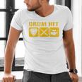 Drum Kit Band Drumming Drumsticks Musical Drums Men's V-Neck T-Shirt Drum Kit Band Drumming Drumsticks Musical Drums Men's V-Neck T-Shirt