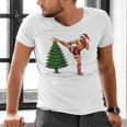 Festive Muay Thai Santa Christmas Men's V-Neck T-Shirt