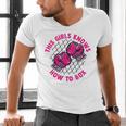 This Girl Knows How To Box Muay Thai Kickboxer Fan Boxing Men's V-Neck T-Shirt