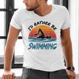 I'd Rather Be Swimming Retro Swim Swimmer Men's V-Neck T-Shirt I'd Rather Be Swimming Retro Swim Swimmer Men's V-Neck T-Shirt