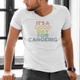 It's A Good Day For Canoeing Retro 70s Vintage Distressed Raglan Baseball Tee Men's V-Neck T-Shirt