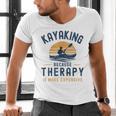 Kayaking Therapy Kayaker Canoe Paddle Lake River Men's V-Neck T-Shirt