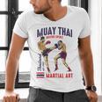 Muay Thai Boxing Spirit Martial Art Men's V-Neck T-Shirt
