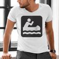 Outdoors Water Sports Canoe Canoeist Raglan Baseball Tee Men's V-Neck T-Shirt