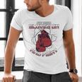 Put Your Gloves On And Fight Muay Thai Kickboxer Fan Boxing Men's V-Neck T-Shirt