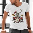 Skeleton Drummer Skull Drum Kit Halloween Men's V-Neck T-Shirt Skeleton Drummer Skull Drum Kit Halloween Men's V-Neck T-Shirt