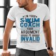 Swim Coach Swimming Coach Men's V-Neck T-Shirt Swim Coach Swimming Coach Men's V-Neck T-Shirt