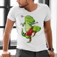T-Rex Dinosaur Muay Thai Boxing Karate Martial Arts Kung Fu Men's V-Neck T-Shirt